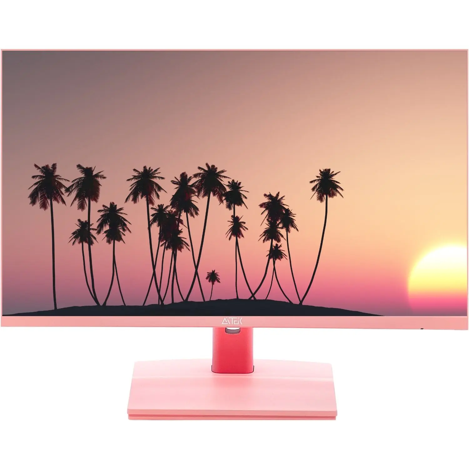 Monitor LED 24 Polegadas Rosa Aitek Tela Full HD 100Hz