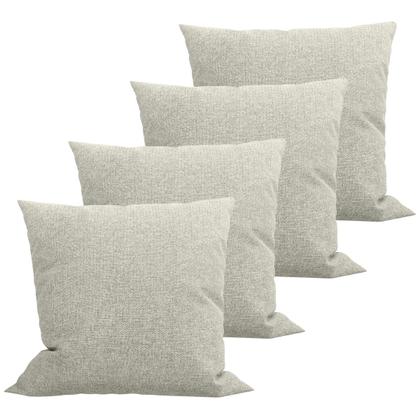 Imagem de 04 Capas Para Almofada Jacquard Linho Crú Rústico