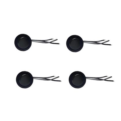 Imagem de 04 Interruptor Para Moveis Botão 22mm Com Cabo 2a Preto