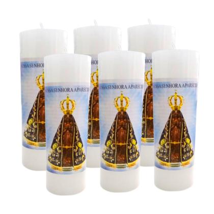 Imagem de 06 Velas 7 Dias Nossa Senhora Aparecida - 260gr