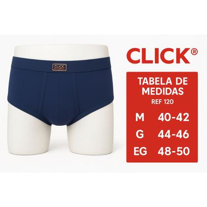 Imagem de 1 Cueca Adulto Click Tradicional Com Abertura Helanca 120