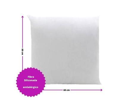 Imagem de 1 Enchimentos Refil P/ Almofada 60x60 Silicone Super Macio