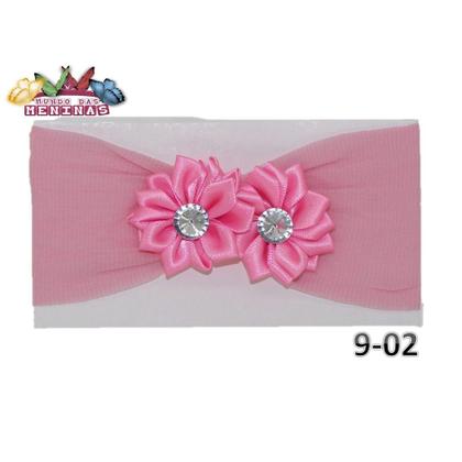 Imagem de 1 Faixa Cabelo C/Laço Infantil Bebê Meia De Seda Mod 09