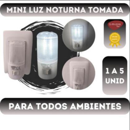Imagem de 1 Luminária Tomada Abajur Led Mini Luz Noturna Bivolt Mizza Escritório Quarto Bebê Vários Ambientes