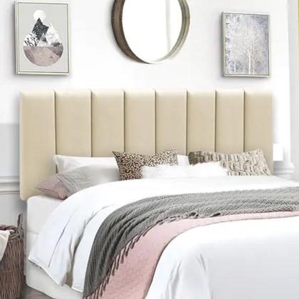 Imagem de 1 Módulo 60cmX20cm Cabeceira Modulada Estofada Palha Retangular Para Cama Box Queen King Solteiro ou Casal