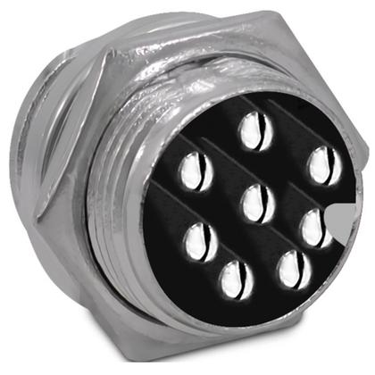 Imagem de 1 tomada conector mike plugue multipolar macho - 8 vias