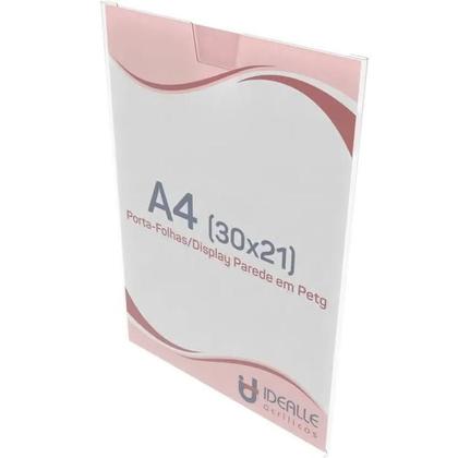 Imagem de 10 Displays Expositor Porta Papel Folha A4 Petg De Parede