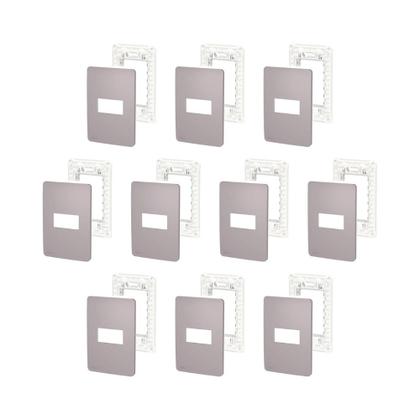 Imagem de 10 Placa/Espelho Axis Grey 4x2 S730101224 Orion Schneider