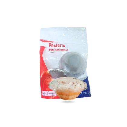 Imagem de 10 Potes 250ml Descartável Para Sorvete e Doces Com Tampa