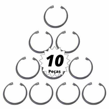 Imagem de 10 Un Anel Elástico De Retenção Para Furo Interno Aço 45mm