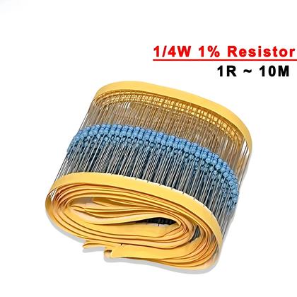 Imagem de 100 PCS Resistor De Filme De Metal 14 W 1 Ohm a 22 M Ohm 15% Tolerância 100 Pçs/lote