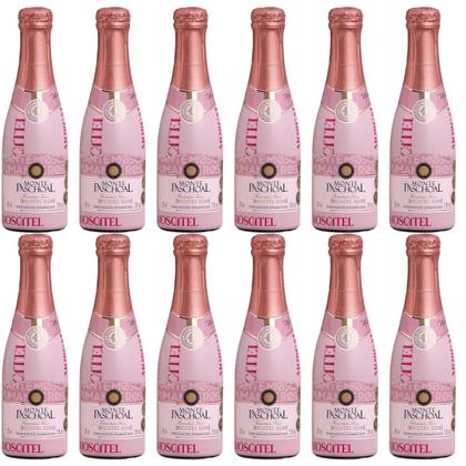 Imagem de 12 Mini Espumante Moscatel Rosé Baby 187ml Monte Paschoal Lembrancinha