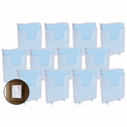 Imagem de 12 Quadro De Avisos Expositor Revistas Tamanho A4 Rígido Dello