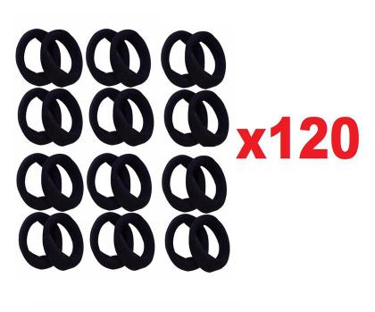 Imagem de 120 mini Elásticos De Cabelo Rabicó Xuxinha Preta