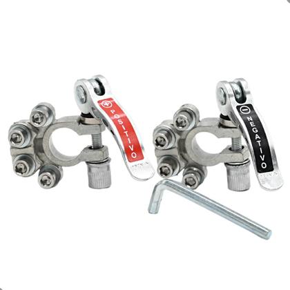 Imagem de 2 Conector Terminal Bateria C/ Engate Rápido Carro C/Chave Allen