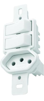 Imagem de 2 Interruptores Paralelo + Tomada 20a S/ Placa Pollar Radial