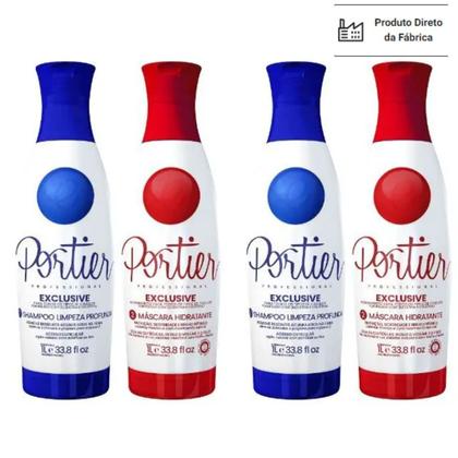 Imagem de 2 Kits Portier Escova Exclusive Progressiva (4x1L)