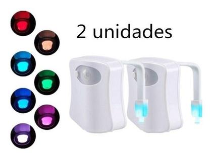 Imagem de 2 Luz Abajur Vaso Sanitario Lightbowl Com Sensor Led 8 Cores