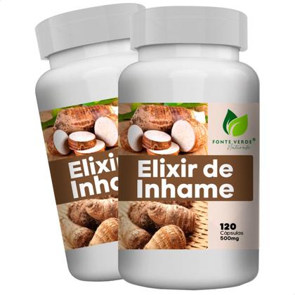 Imagem de 2 Potes Elixir de Inhame Kit 240 Cáps - Fonte Verde