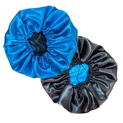 Imagem de 2 Touca de Cetim Grande / Box Braids Dupla Face com Regulador + 2 xuxinha