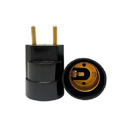 Imagem de 20X Bocal Com Pino Soquete Pino Macho Preto E27 Fertak 8228