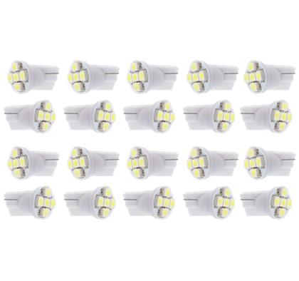 Imagem de 20x Lâmpada Automotiva T10 Cabeça Reta 5led 12v Super Branca
