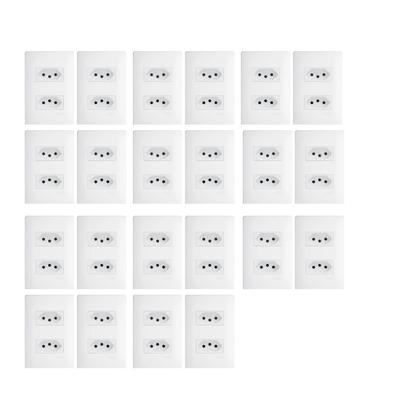 Imagem de 22 Tomadas Dupla Padrão  2P+T Distanciadas 10A/250V Habitat  - FAME