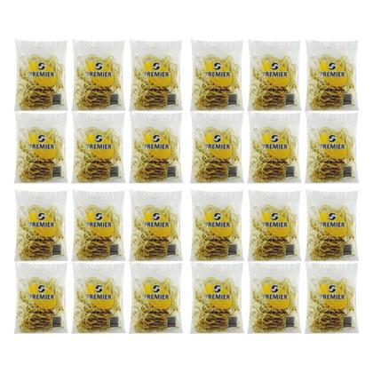 Imagem de 24 Pacotes de Elásticos Amarelo C/120 Unidades 100g Premier