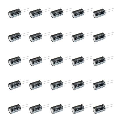 Imagem de 25x Capacitor Eletrolítico 10uf x 450v 105º Kit c/25 Peças