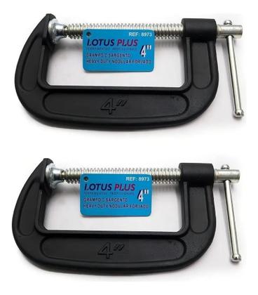 Imagem de 2X 2 Grampos Tipo C Forjado Marceneiro Heavy Duty 4 Polegada