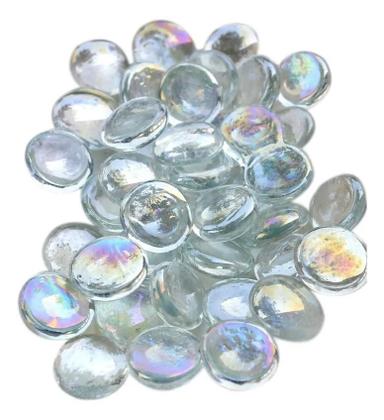 Imagem de 2X 2 Pacotes De Gema Vidro Pedra Vaso Aquário -Transparente