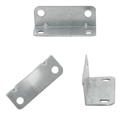 Imagem de 2X 20 Cantoneira 4 Furos 40X14X14Mm Zinco Metal Fixação Móve