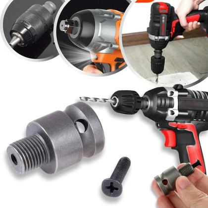 Imagem de 2X Adaptador Quadrado 1/2 Parafusadeira Chave Impacto Mandr