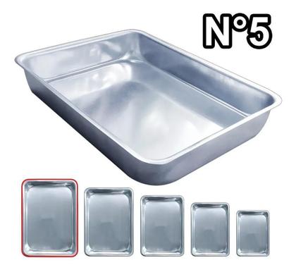 Imagem de 2X Assadeira Bolo Forma De Alumínio Grande Retangular Alta N