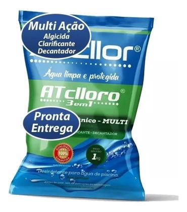 Imagem de 2X Atcllor Limper 1Kg Multi Ação 3 Em 1 Cloro Para Piscinas