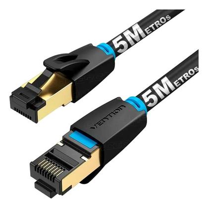Imagem de 2X Cabo Vention Rede Rj45 Cat8 40Gbps 2000Mhz 5M 5 Metros Ik