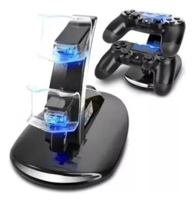 Imagem de 2X Carregador Base Duplo De Led Para Controle Playstation Ps