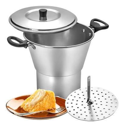 Imagem de 2X Cuscuzeira De Aluminio Panela Grande N18 Queima De Estoq