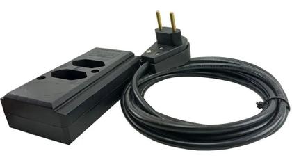 Imagem de 2X Extensão Elétrica 3 Metros 10/20A Cabo Pp2X1,0Mm Reforçad