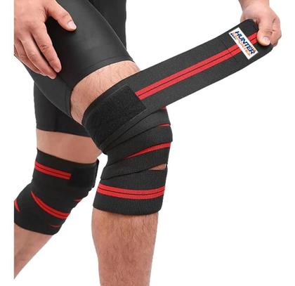 Imagem de 2X Faixa Elastica De Compressão Joelheira Agachamento Fit Lp