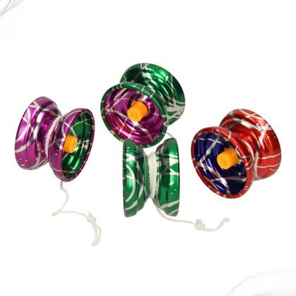 Imagem de 2X Kit 2 Unidades Io-Io Yoyo Ioio Yo-Yo Ioiô Aluminio Rolame