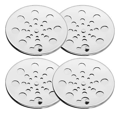 Imagem de 2X Kit 4 Tampa Ralo Grelha Redonda 10X10 Abre Fecha Em Aço I