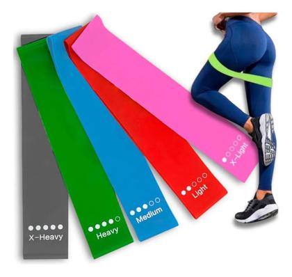 Imagem de 2X Kit 5 Faixa Elástica Super Mini Band Para Treino Exercíci