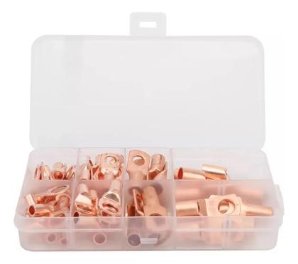 Imagem de 2X Kit 60 Terminais Conectores Olhal Compressão Feitos Em Co