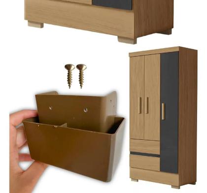 Imagem de 2X Kit 8 Pés De Guarda Roupa E Pé Para Moveis Estante Rack 5