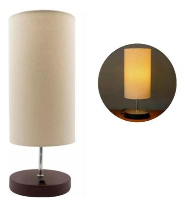 Imagem de 2X Luminaria De Mesa Abajur Quarto Cabeceira Sala Redondo Ba