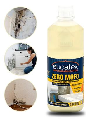 Imagem de 2X Mata Mofo Não Volta Anti Mofo Parede Teto Piso Eucatex 1L