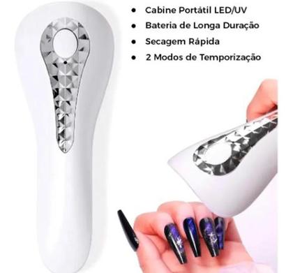 Imagem de 2X Mini Cabine Led Uv Portátil Secagem Unhas Gel Esmalte