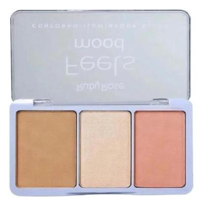 Imagem de 2X Paleta Trio Blush Iluminador Contorno 1 Feels Mood Ruby R