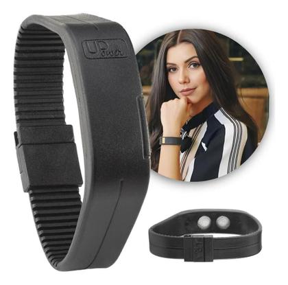 Imagem de 2X Pulseira Preta Up Power Magnética